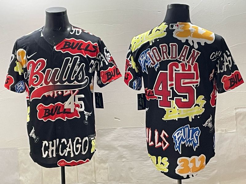 Men Chicago Bulls Nike #45 Jordan black NBA 2025 Jersey style 05->chicago bulls->NBA Jersey